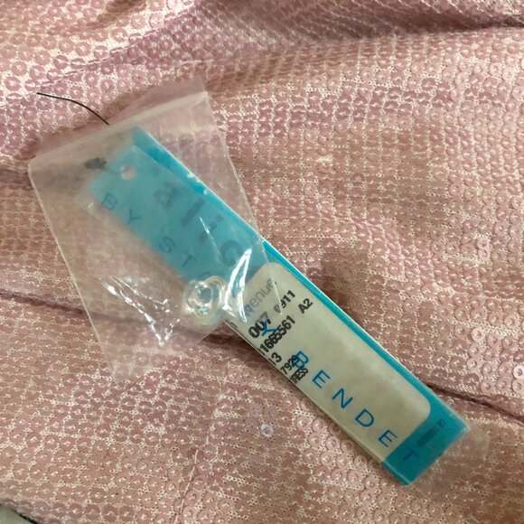 NWT Alice + Olivia y2k pale pink sequin Graham dress - Picture 5 of 7